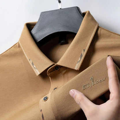 High End Brand 2024 Men's Summer New Luxury Printed Polo Shirt Trend Casual Breathable Versatile Lapel T-shirt Men's Clothing