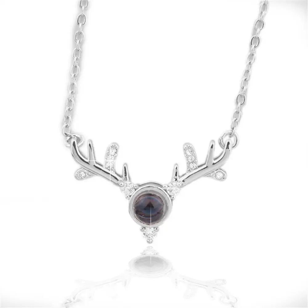 Letter Projection Necklace 100 Languages I Love You Pendant Necklace Women Jewelry Collier Femme Bijoux Best Friends Gifts