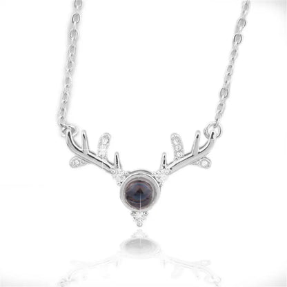 Letter Projection Necklace 100 Languages I Love You Pendant Necklace Women Jewelry Collier Femme Bijoux Best Friends Gifts