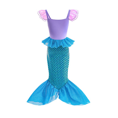 Princess Dress Girl Halloween Cosplay Party Costume Princess Fancy Clothes Children Outfit Birthday Dress