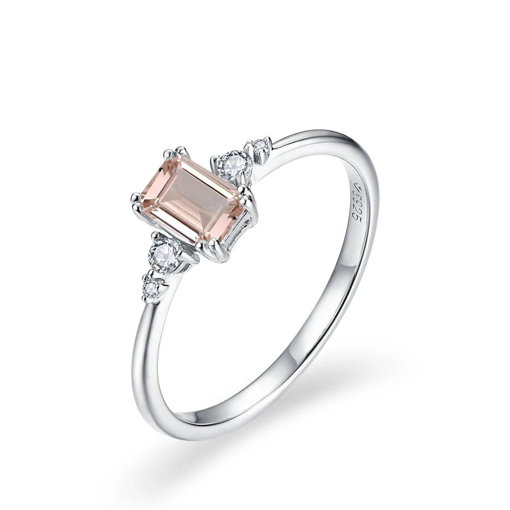New Emerald Cut 0.6CT Moissanite Diamond Ring for Women DVVS1 Color Classic Engagement Wedding Fine Jewelry Luxury Gift