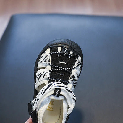 Summer Baby Sandals Boys Breathable Camouflage Sandals Girls Cool Hollow Shoes For Summer Kids Beach Sandals