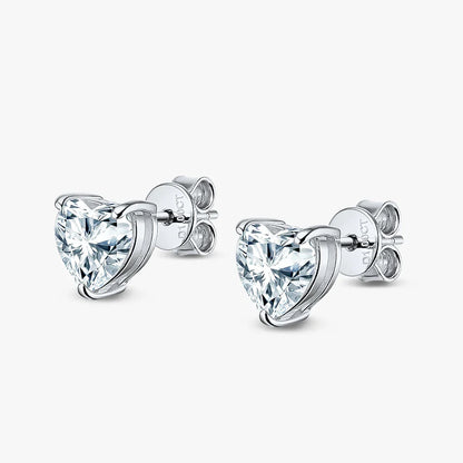 1/2/4 Carat 6.5/8/10mm D Color Heart Moissanite Diamond Stud Earrings For Women 925 Sterling Silver Party Fine Jewelry
