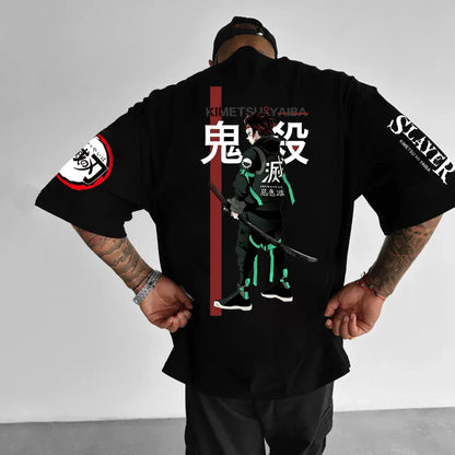 Anime Men's T Shirts Summer Y2k Clothes Women Casual Cotton Oversized Short Sleeve Tee Streetwear Top Unisex