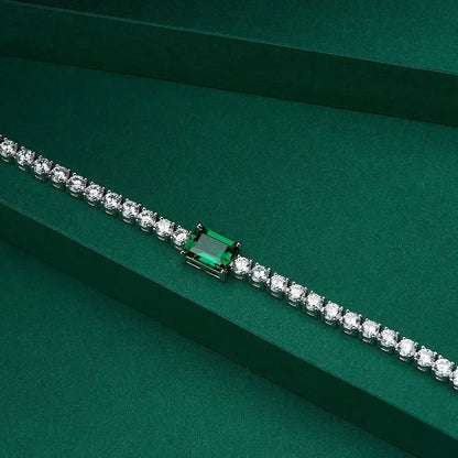 S925 Sterling Silver Moissanite Tennis Bracelet 6*8mm D Color Rectangular Shaped Radiant Cut Diamond Bracelets for Women Jewelry