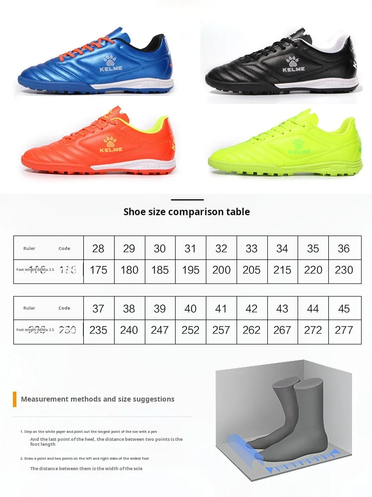 Tf Broken Nail Football Shoes Adult Youth Non-slip Football Shoes Artificial Grass Five-a-side Game Football Shoes Sports