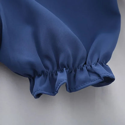 Short Chiffon Shirt Square Neck Top Puff Sleeve Design Women's Short Sleeve Thin Shirt  Womens Blouses Wholesale
