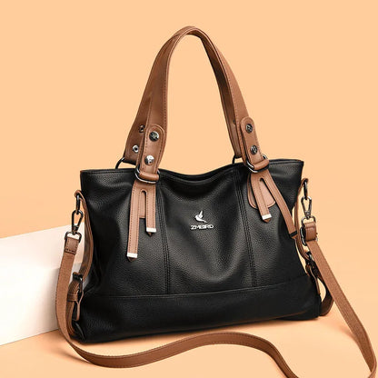 100% Cow Leather Handbag Women Genuine Leather Shoulder Bags Natural High Quality Cowhide Crossbody Large Capacity Messenger Bag