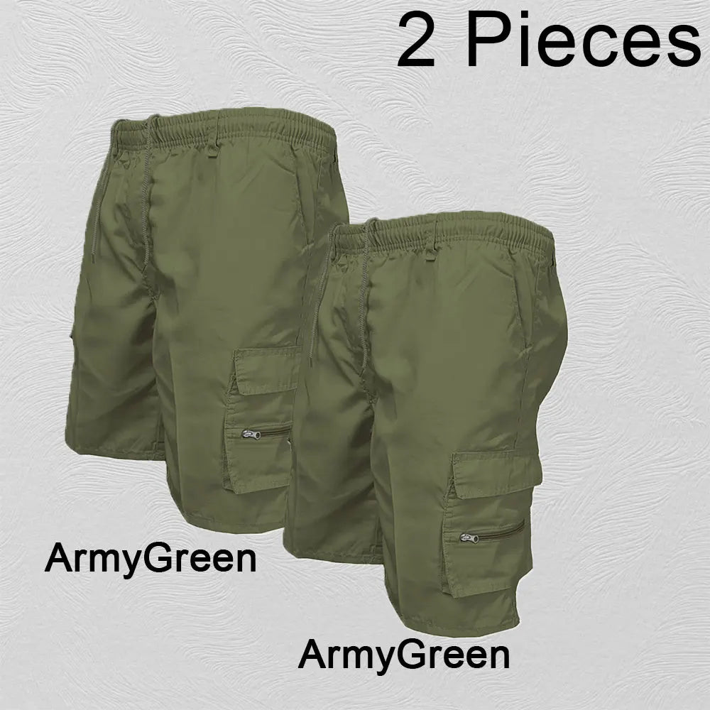 Fashion Men's Cargo Shorts Mens Casual Pants Casual Big Pocket Sports Slacks Cargo Panels Trousers Plus Size for Male