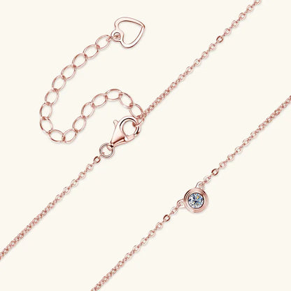 2025 Trendy 3mm Moissanite Jewelry Set 925 Silver Plated Rose Gold Necklace Bracelet Earrings Set for Women Valentine's Day Gift