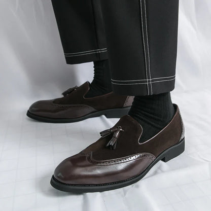 Summer New Low Cut Mens Leather Shoes Simple Classic Personalized Casual Shoes Anti Slip Outdoor Wear-resistant Work Shoes