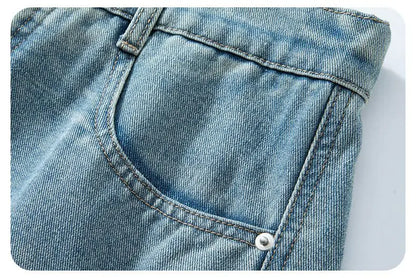 Baggy Denim Shorts Fashion Casual Straight Harajuku Jeans