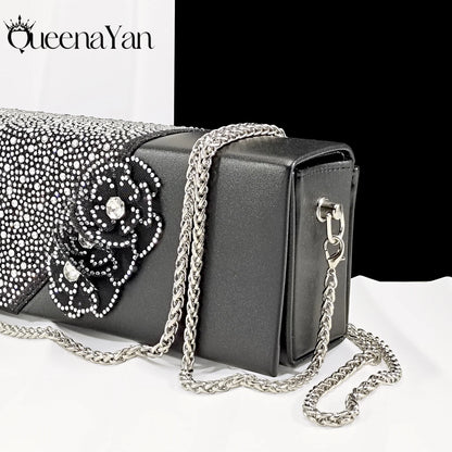 African-Inspired Evening Shoes and Handmade Clutch Set Pointed Toe High-Heel Women's Footwear and Matching Bag