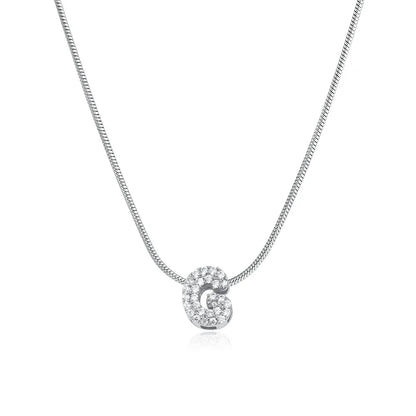 Fashion Tiny CZ Zircon Initial Alphabet Pendant Neckalce Gold Plated Stainless Steel A-Z Letter Necklaces Birthday Gifts Jewelry