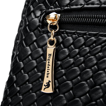 Luxury Women Leather Backpacks for Girls Sac A Dos Casual Daypack Black Vintage Backpack School Bags for Girls Mochila Rucksack