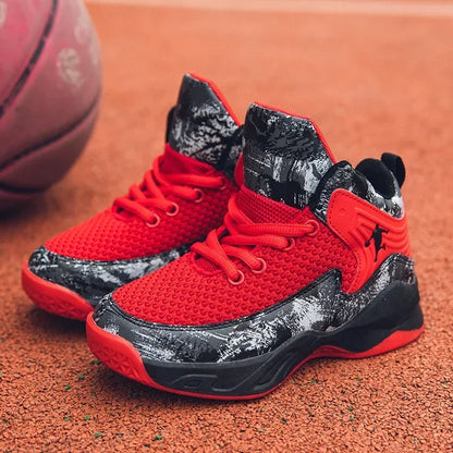 2025 Basketball Shoes for Kids Sneakers New Boys Brand Thick Sole Non-slip Children Sports Shoes Child Boy Basket Trainer Shoes