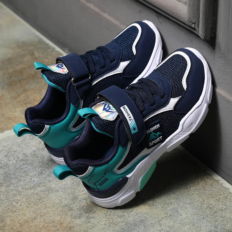 Kids Mesh Running Shoes Fashion Youngsters Teens Casual Walking Students Sneakers Breathable Soft Children Outdoor Sports Tennis