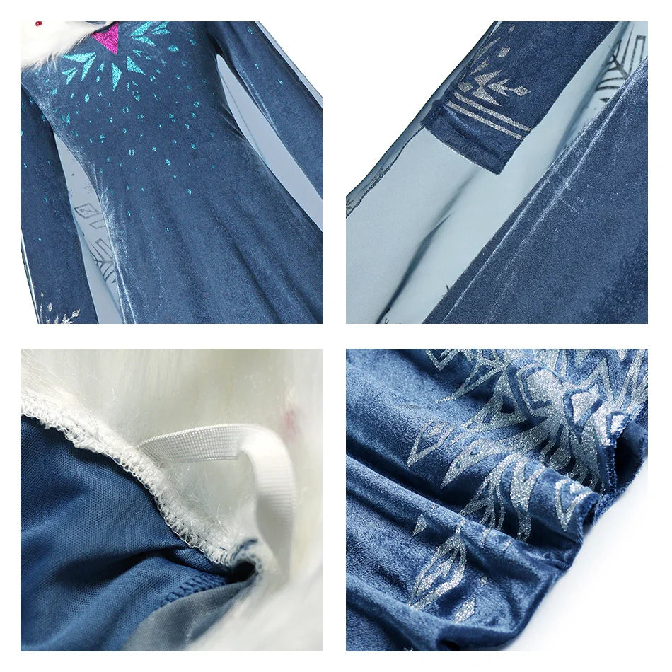 Cinderella Anna Elsa Costume Children Princess Dress for Girls Kids Cosplay Snow White Christmas Carnival Party Disguise Outfit