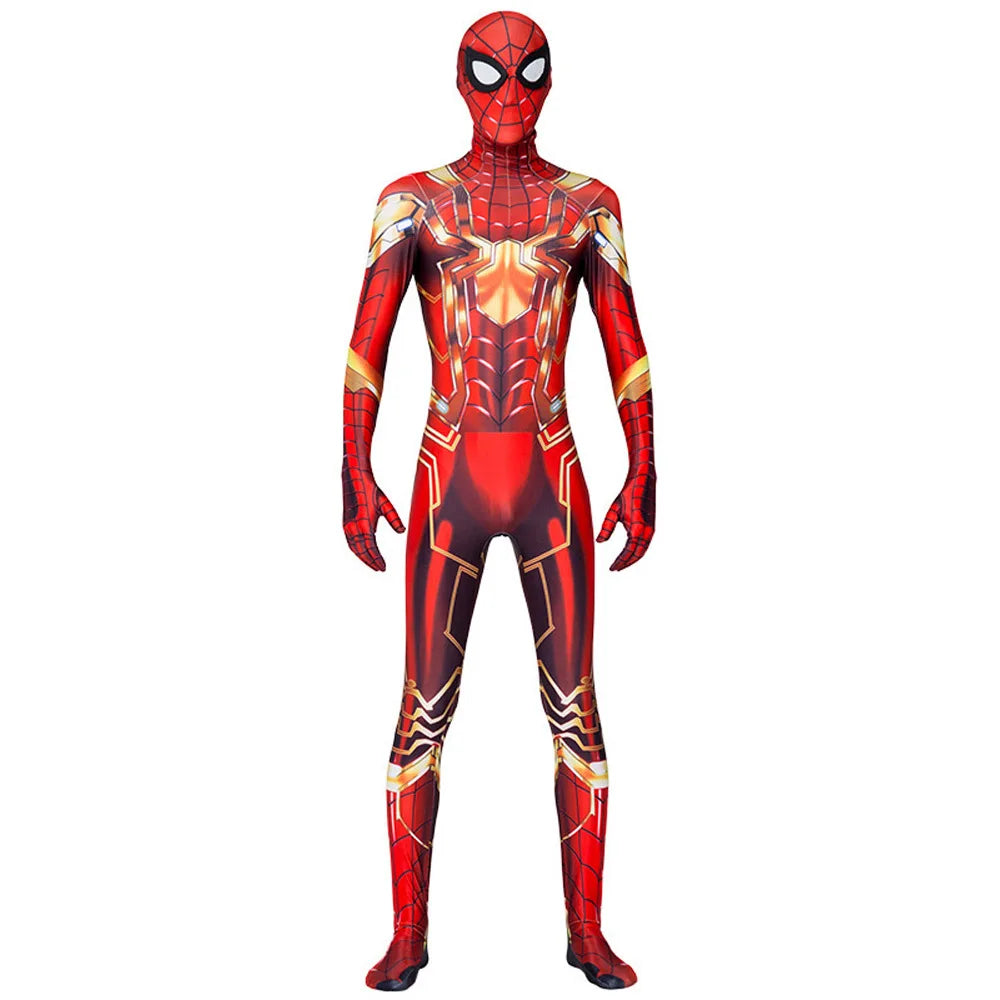 Kids Superhero Spider Costume Spandex Jumpsuit Halloween Cosplay Costumes Bodysuit Kids Separation Party Set Jumpsuit Halloween