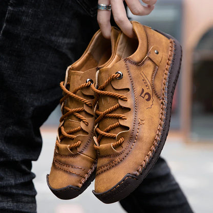 Men Leather Casual Shoes Outdoor Comfortable High Quality Fashion Soft Homme Classic Ankle Non-slip Flats Moccasin Trend