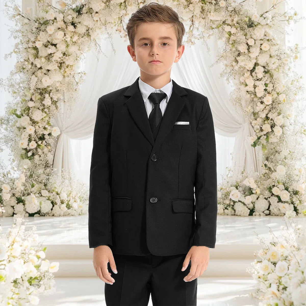Kids Blazer Boys Easter Outfit Wedding Suit Formal Solid Jacket Teenager Gentleman Birthday Party Gift Performance Clothing Set