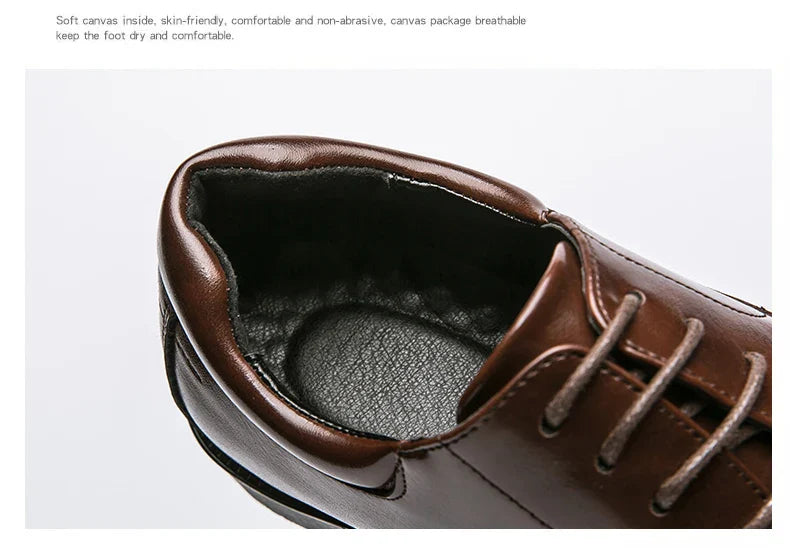 Men's Dress Shoes Classic Formal Leather Shoes For Men Square Toe Social Casual Business Shoes Man Party Wedding Leather Men