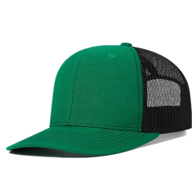 Unisex Cap Slight Curved Brim Style Trucker Hat  Men & Women Casual Outdoor Breathable Summer Cap