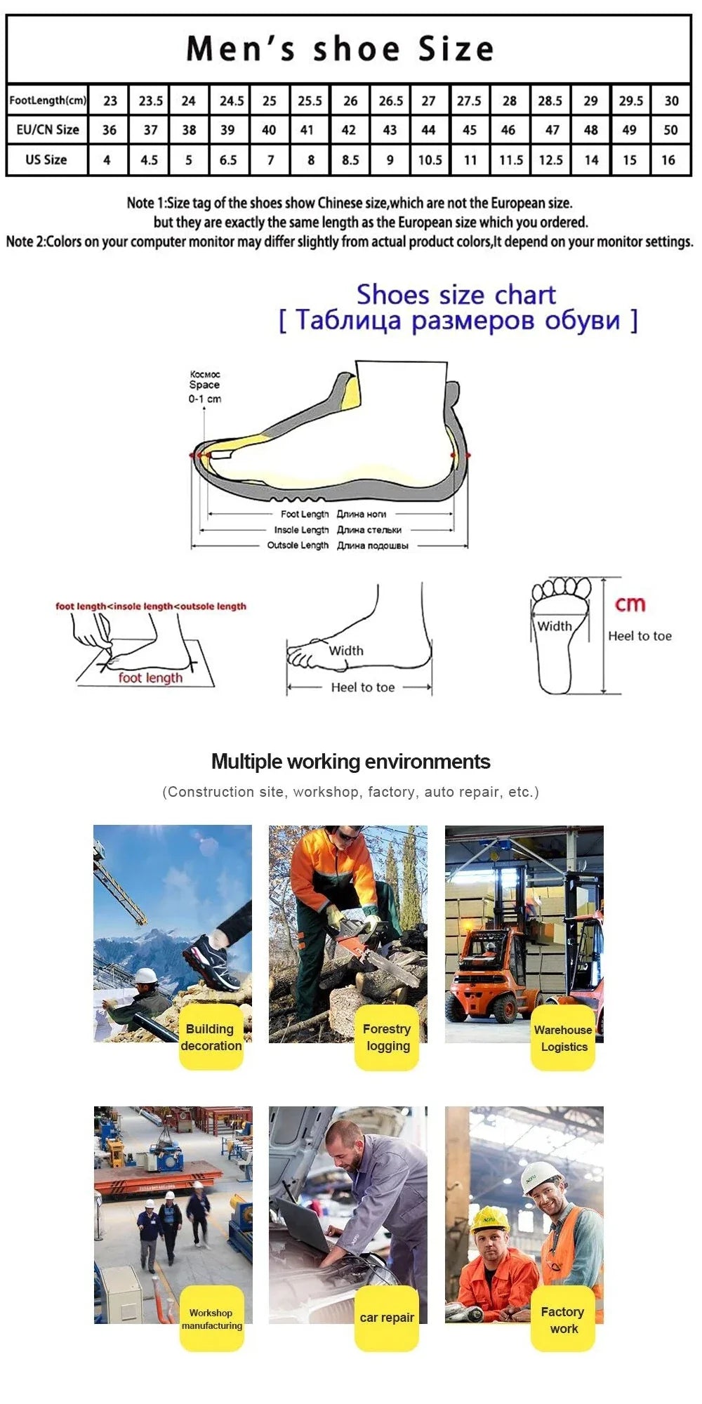 Soft-soled non-slip safety shoes four seasons models men's anti-smash anti-puncture steel head safety shoes new models