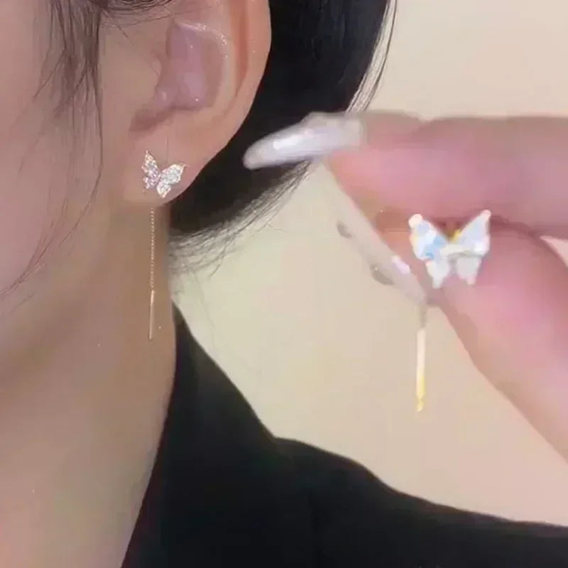 Simple Black Bow Love Earrings for Women Fashionable Personalized Beautiful Daily Accessories Party Jewelry Premium Gifts