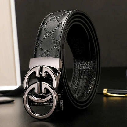 2025 New business Male Famous Style Metal Automatic Buckle Luxury Brand Women Belt Genuine Leather Belts for Men Strap jeans