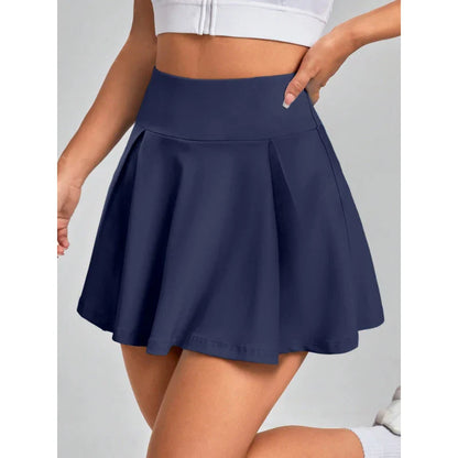 Women's Half-Body Skirt Summer Holiday Style Solid Colour Pleated Skirt High Waist Knitted Milk Silk Fabric Half Body Skirt