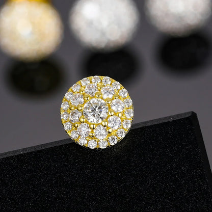 D Color Moissanite Stud Earrings For Women Top Quality 100% 925 Sterling Silver Sparkling Wedding Jewelry Shining Ear Accessory
