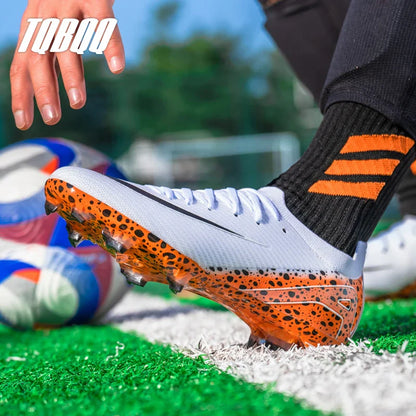 Soccer Cleats for Men Women AG/TF Breathable Cushioned Insole Anti-Slip Outdoor Sports Artificial Grass Football Boots