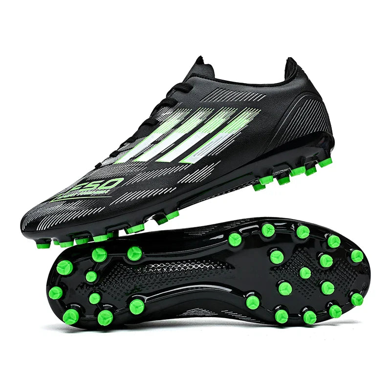 Soccer Cleats for Men Women Breathable Cushioned Insole Anti-Slip Football Shoes for AG/TF Outdoor Sports Boots