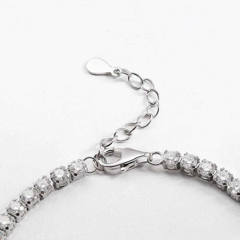 3mm Moissanite Tennis Bracelet for Women Man Full Diamond Adjustable 15-20CM S925 Sterling Silver Jewelry Wholesale