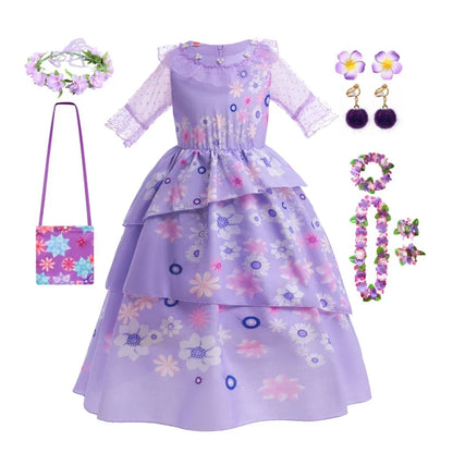 Isabella Charm Dress Girl Princess Dress Fantasy Party Kid Clothes Halloween Christmas Birthday Party Outfits