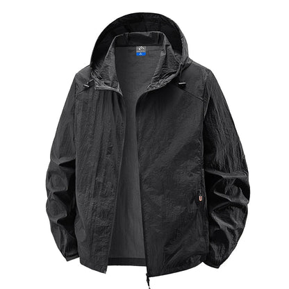 Fast Ship Summer Jackets Men Hooded Windbreaker Coats Camping Sunscreen Clothing Men Ultrathin Fishing Wearing Man Sportswear
