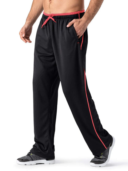 Men's Quick Dry Lightweight Elastic Outdoor Hiking Jogging Running Pants Straight Fitness Gym Exercise Yoga Sweatpants