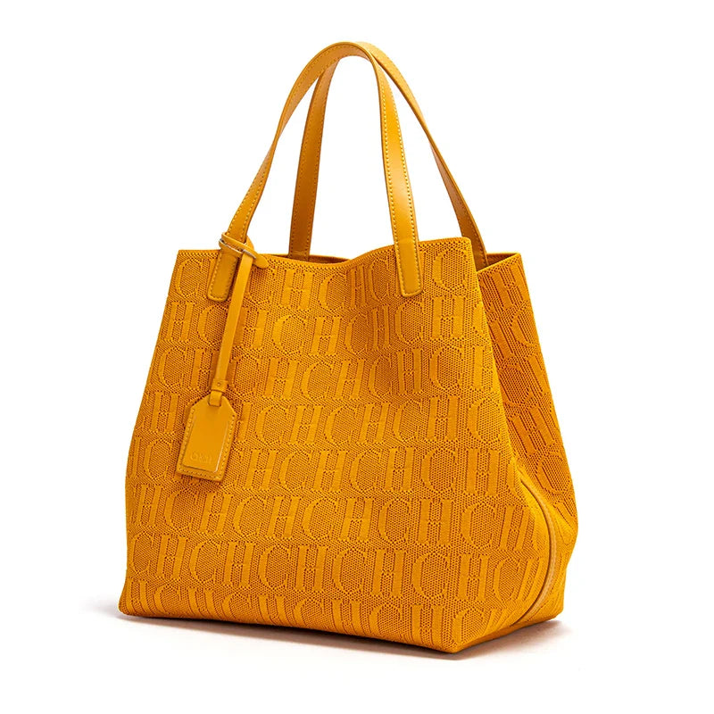 Women's Luxury Design Multi functional Handheld Shopping Handbag Fashionable New 2024 Solid Color Handbag