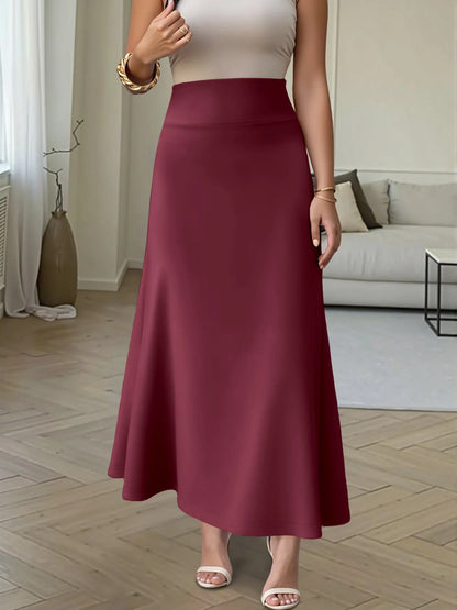 Women Midi Skirt High Waist A line Flowy Design Breathable Material Perfect for Fashion Events Casual Street Style Weekend Trips