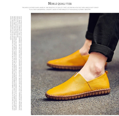 Fashion Men's Driving Shoes Handmade Leather Men Loafers Soft Breathable Men's Casual Shoes