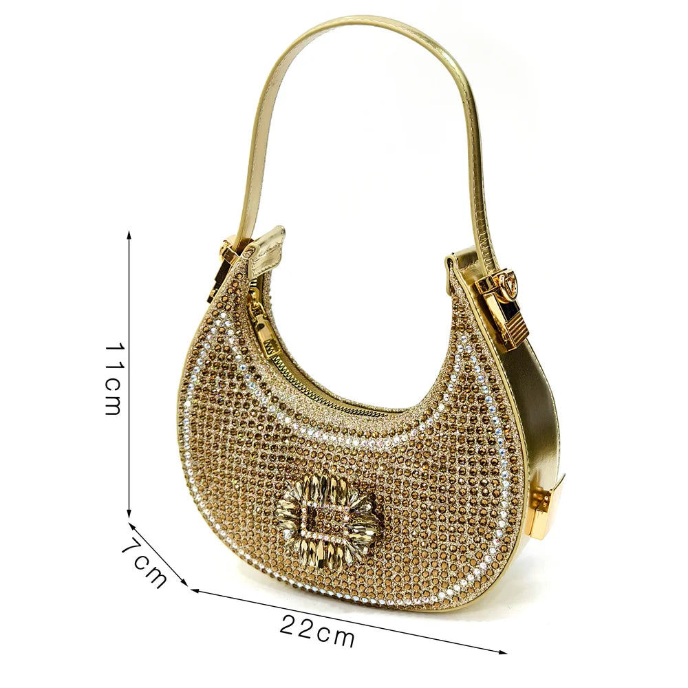 Nigerian Women's Party Shoes and Bags Medium Heel Pointed Toe Elegant Party Footwear With Matching Color Handbag for Women