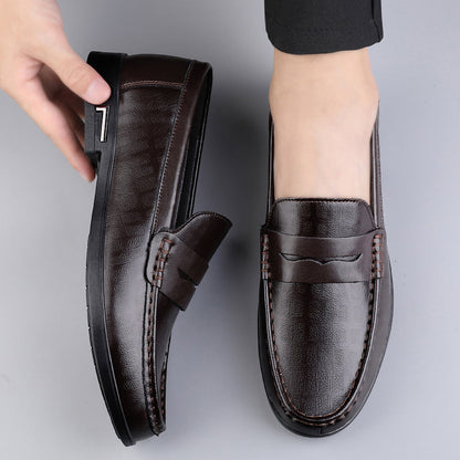 Genuine Leather Men Shoes Casual Italian Men Loafers Breathable Office Shoes Men Designer Slip On Driving Shoes Plus Size 38-46