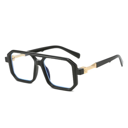 New Double Bridges Square Sunglasses Women Fashion Gradient Shades UV400 Retro Polygon Men Sun Glasses