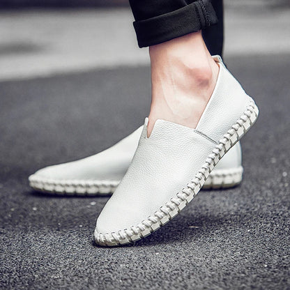 Fashion Men's Driving Shoes Handmade Leather Men Loafers Soft Breathable Men's Casual Shoes