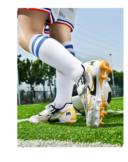 Soccer Shoes with Rubber Soles for Kids, Multicolor FG & TF Training Styles