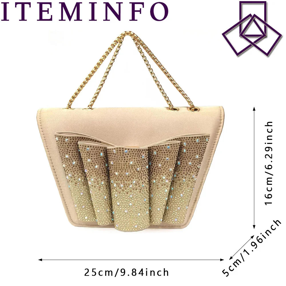 Shoes Matching Bag With Applique Mature African Ladies Super High Heels Sandals for Party Fashionable Italian Women