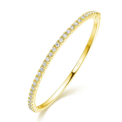 Moissanite Bangles for Women All 2.5mm D VVS1 Lab Diamond Bracelets 925 Sterling Silver Bracelet Wedding Birthday Gift