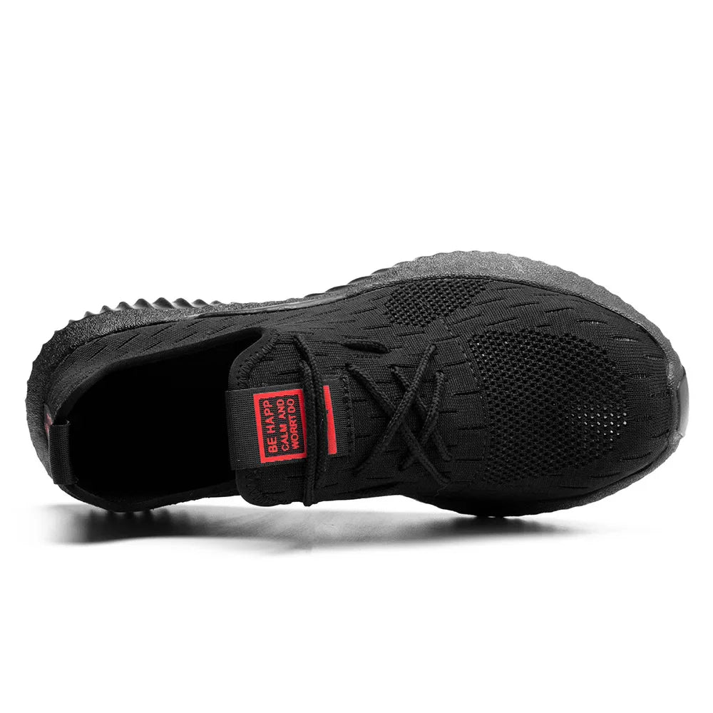 Mens Safety Shoes Breathable Steel Toe Cap Boots Anti-smashing Anti-smash Safety Work Shoes Lightweight Men Women Work Sneaker