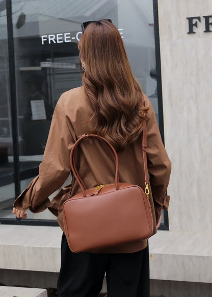 Genuine Leather Fashion Women Shoudler Black Bags Luxury Desiger Ladies Crossbody Cowhide Brown Large Bag Female Handbags Coffe